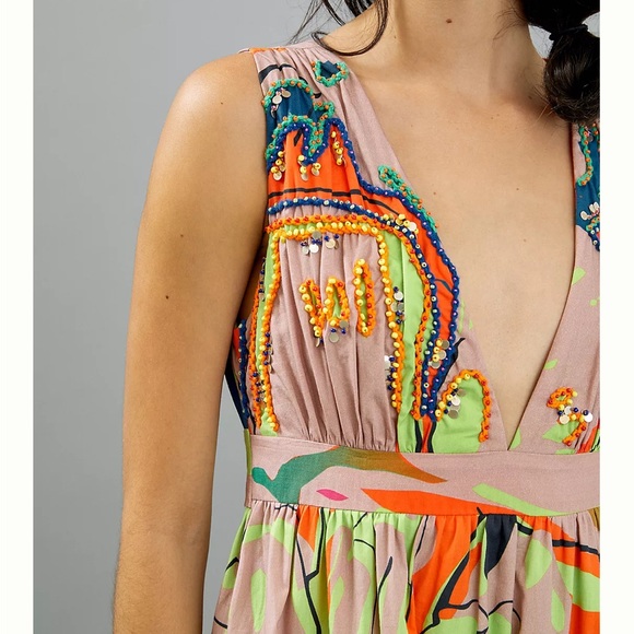 NWT Anthropologie Roopa Pemmaraju Nerida Midi Dress - Picture 2 of 5
